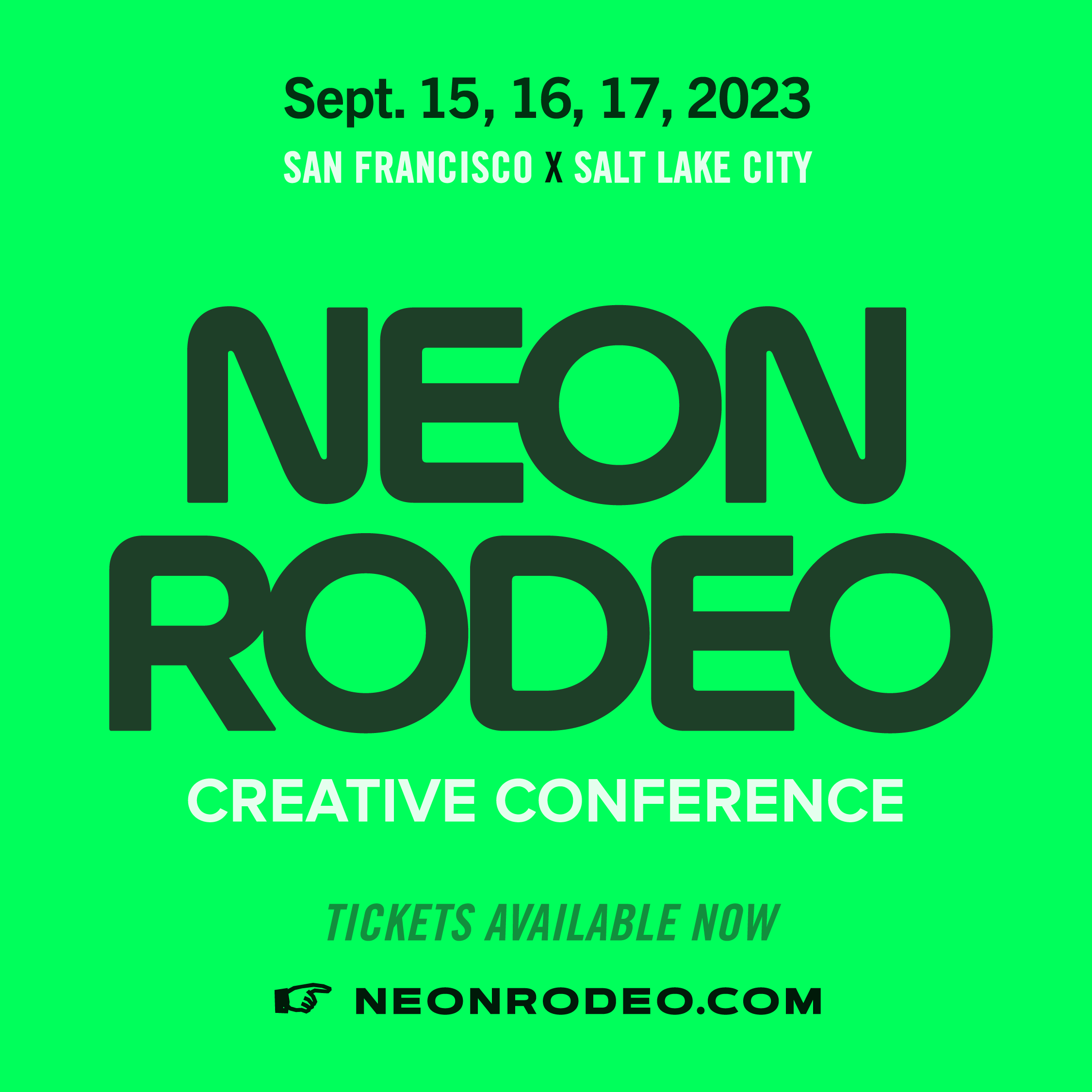 2023 Neon Rodeo Creative Conference - フライヤー表