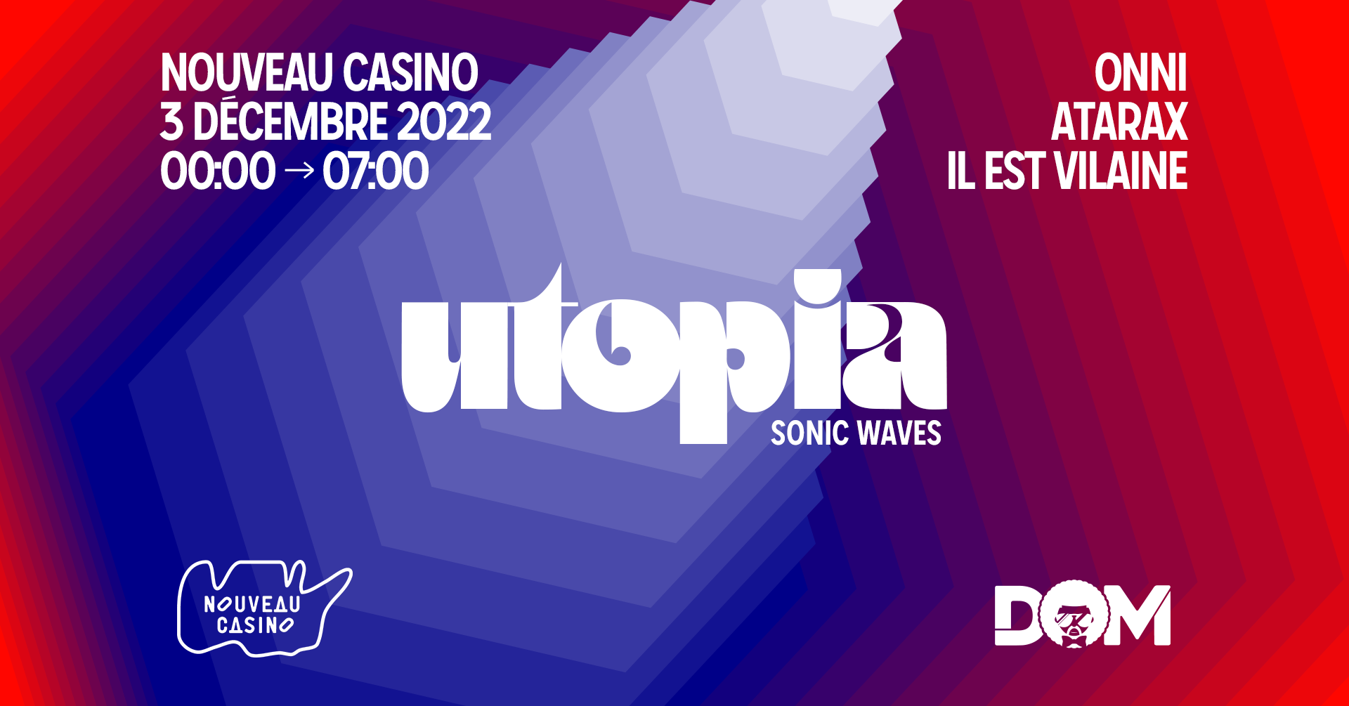 Ut⏣pia: Sonic Waves with ONNI, ATARAX & Il Est Vilaine - Página frontal