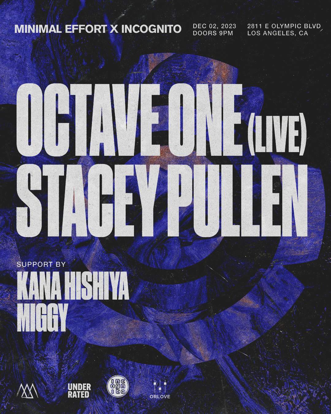 Minimal Effort x INCOGNITO: Octave One (live) & Stacey Pullen - Página frontal