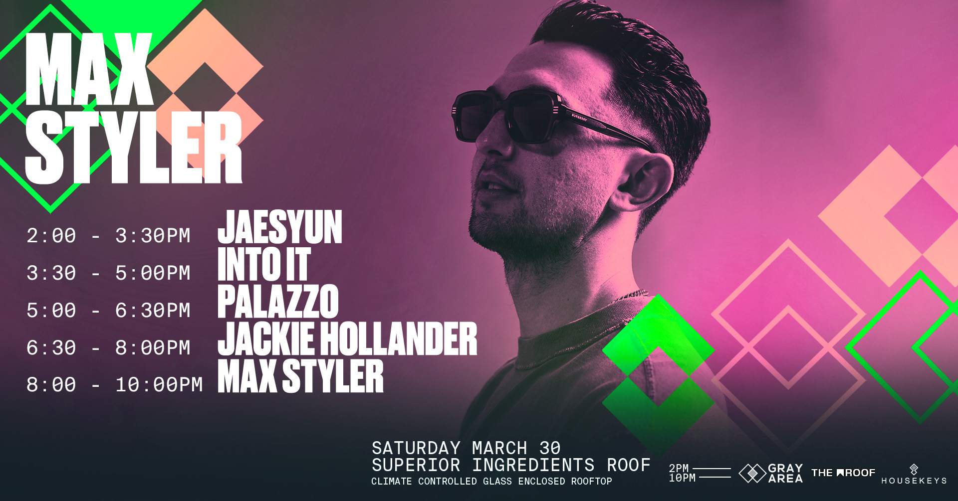 Max Styler Jackie Hollander & Guests on The Roof of Superior Ingredients - Gray Area - Página frontal