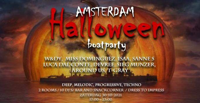 The Amsterdam Halloween Boatparty - フライヤー表