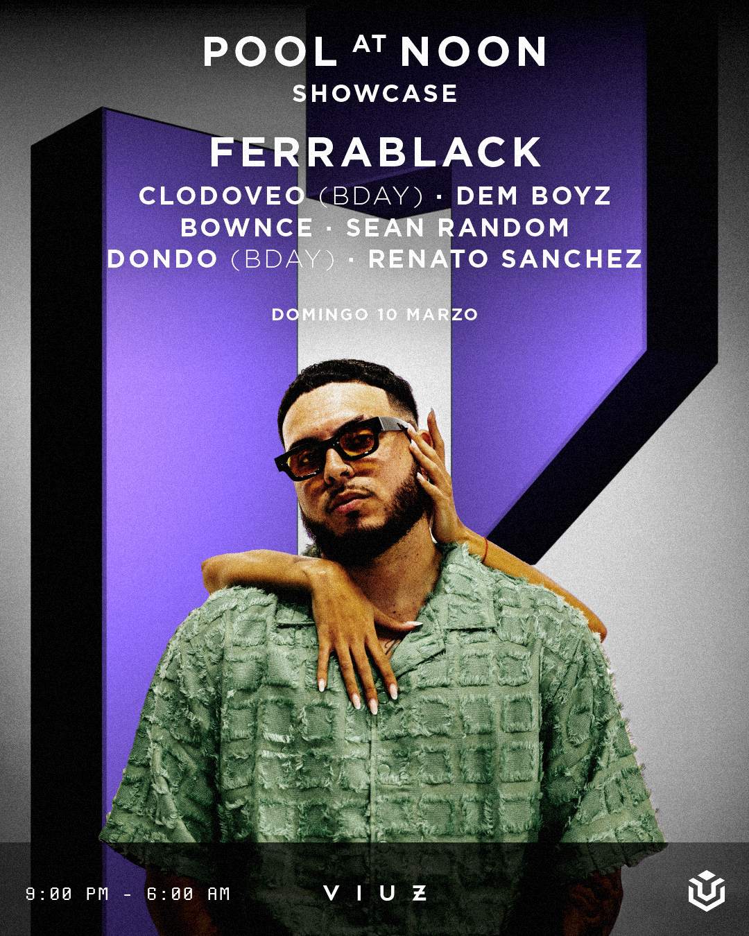 POOL AT NOON SHOWCASE WITH FERRA BLACK - フライヤー表