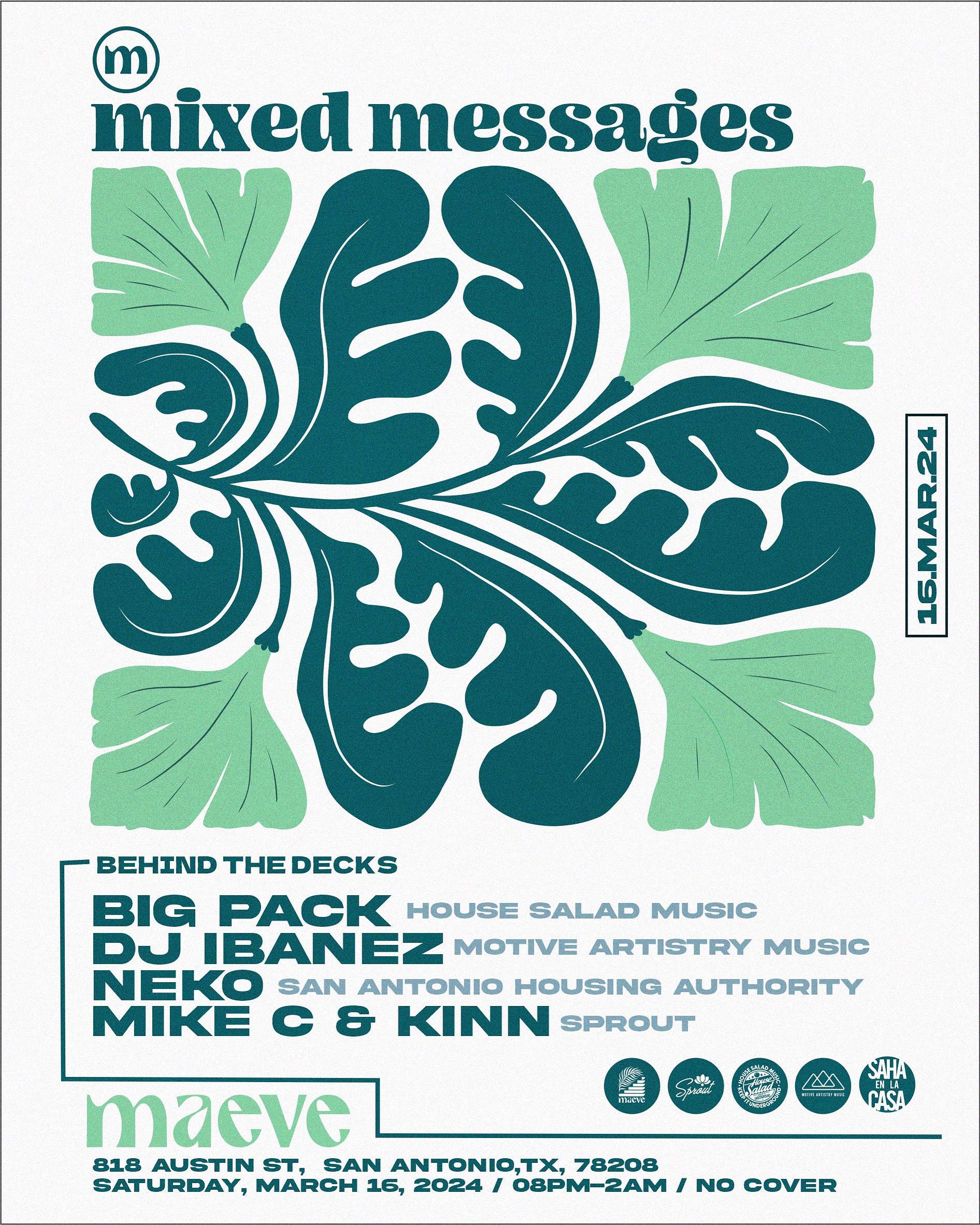 mixed messages featuring Big Pack(House Salad-Mexico City) - フライヤー表