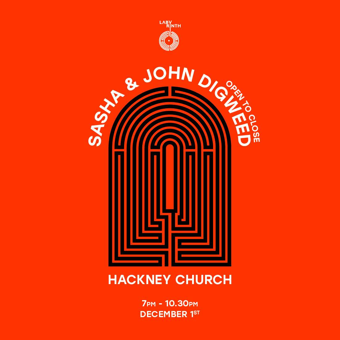 Labyrinth presents: Sasha & John Digweed Open to Close - Página frontal