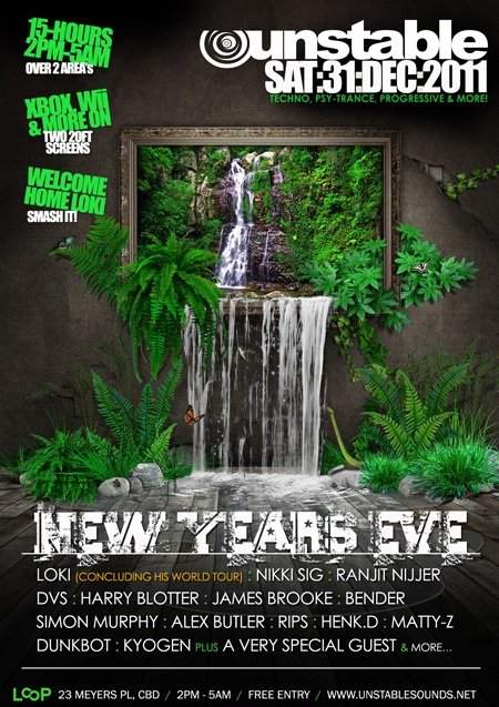 Unstable Sounds present A Very Unstable New Years Eve - Página frontal