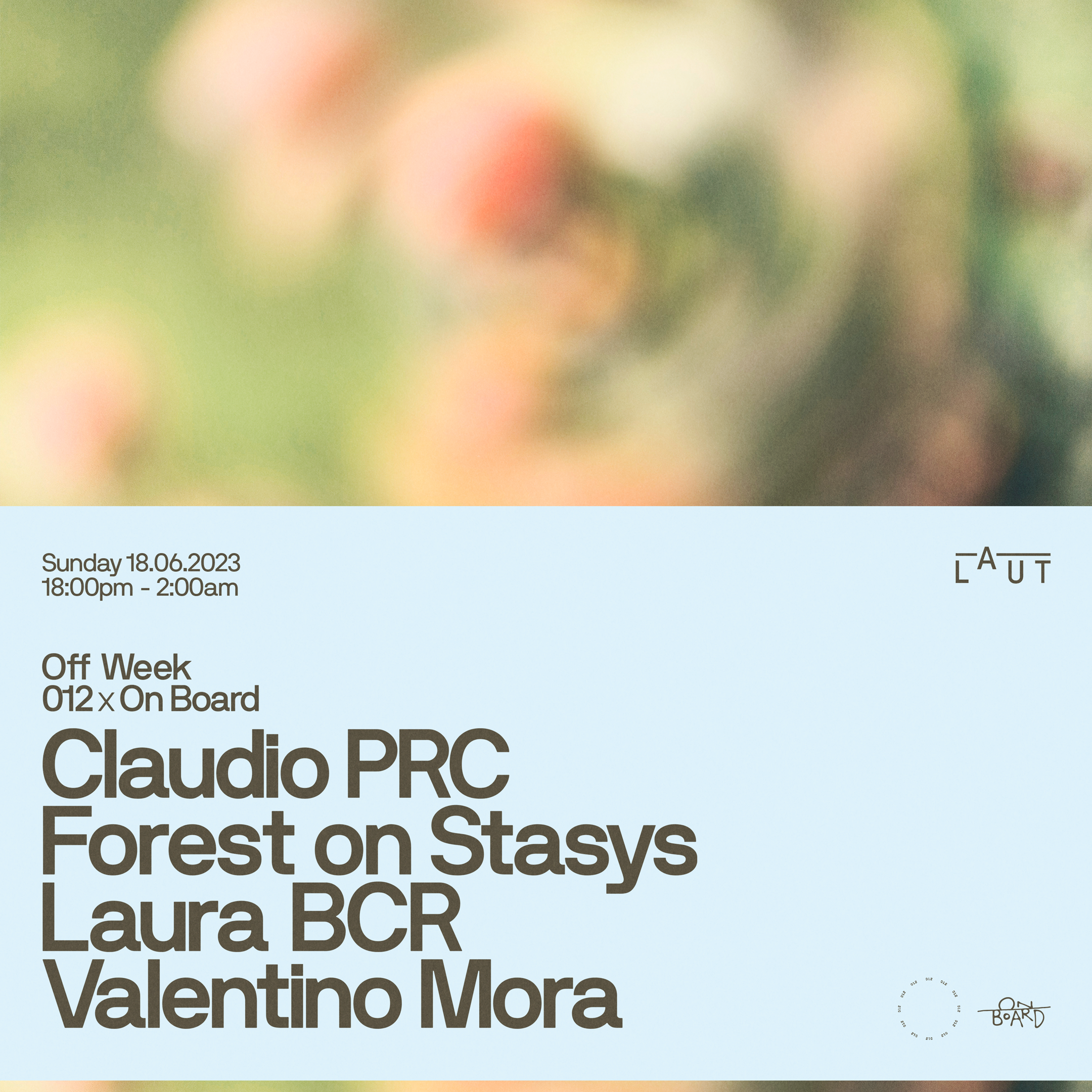 Claudio PRC + Forest On Stasys + Laura BCR + Valentino Mora [Off Week '23 On Board & 012] - Página frontal