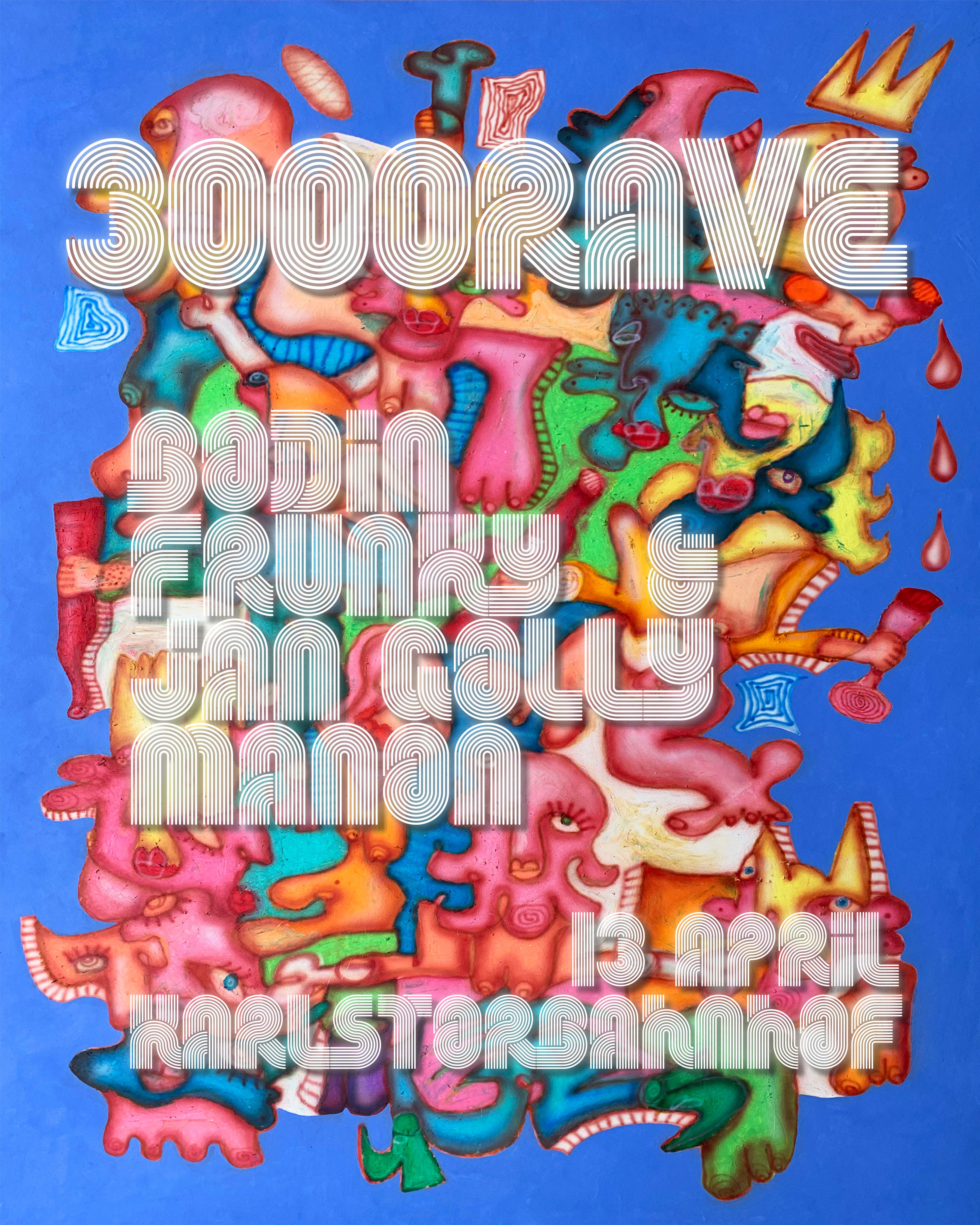 3000Rave with Bodin, Frunky & Jan Golly and Manon - Página frontal