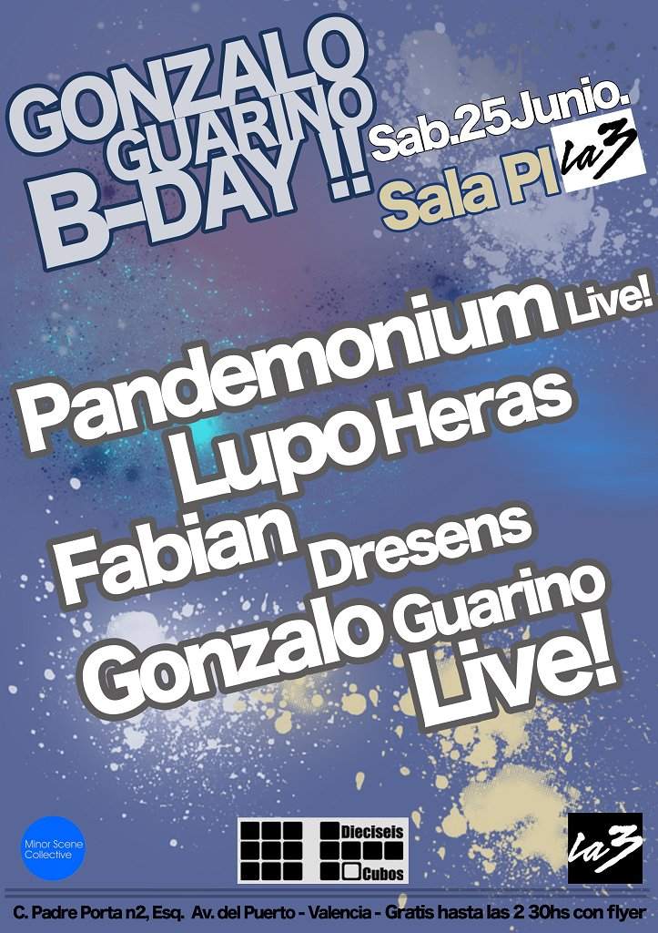 Gonzalo Guarino B-Day Party At La 3 - Página frontal