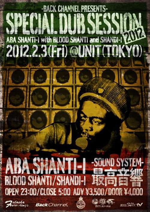 Back Channel presents Special Dub Session 2012 - フライヤー表