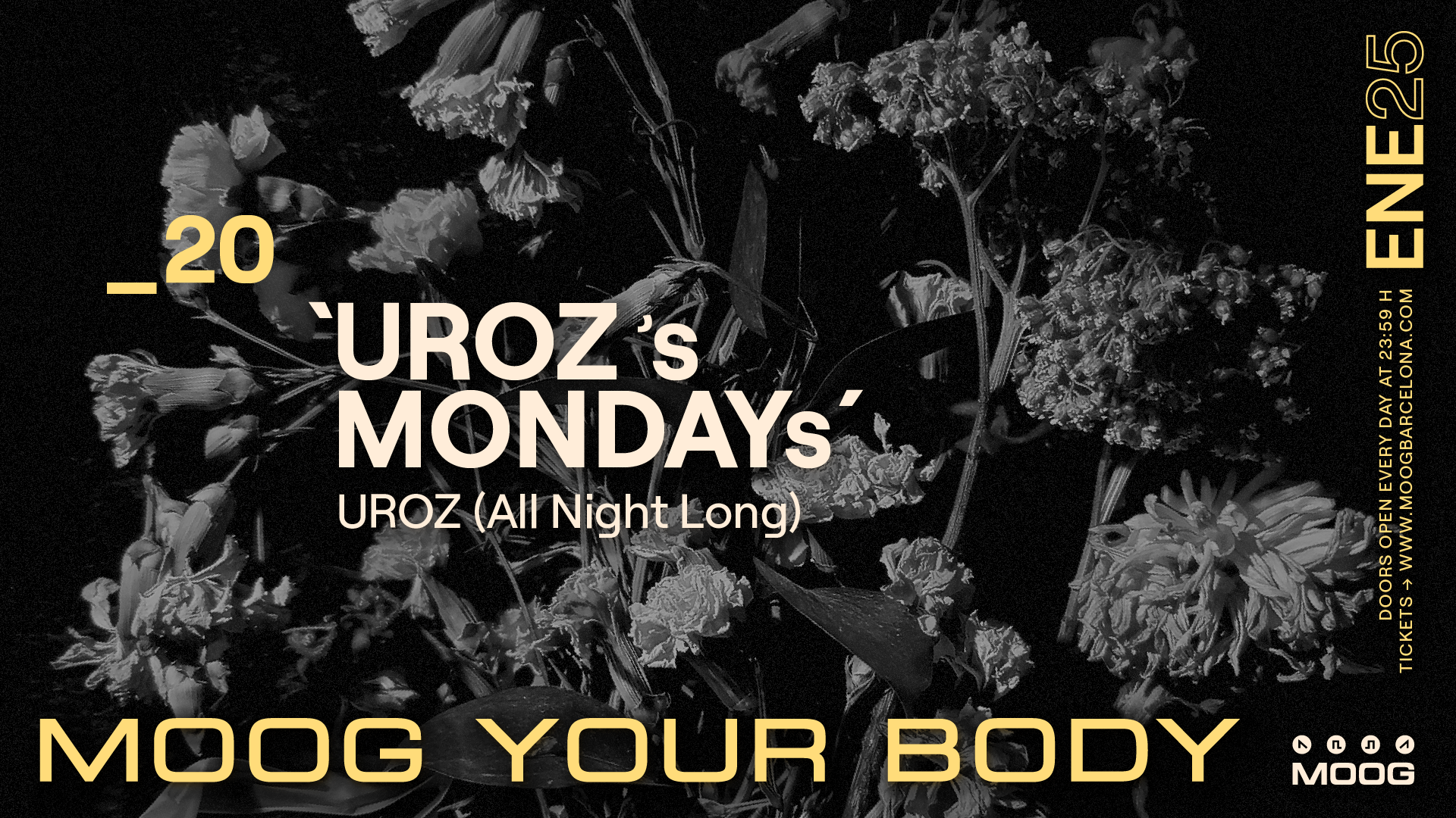 uroz`s MONDAYS / uroz (All Night Long) at Moog Club, Barcelona · Tickets uroz`s MONDAYS / uroz (All Night Long) at Moog Club... 