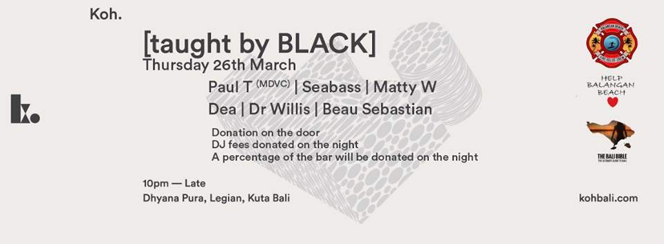 [taught by Black] presents Balangan Beach Fire Relief - Página frontal