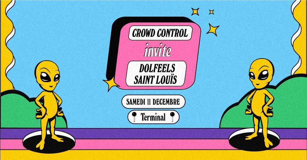 Happiness Therapy: Crowd Control, Dolfeels, Saint Louïs - フライヤー表