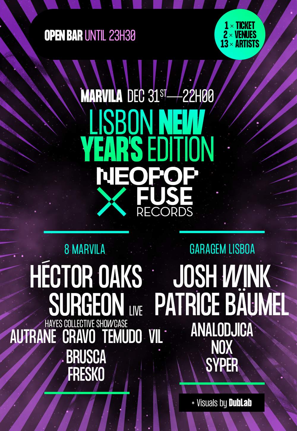 Lisbon New Years Edition: Neopop x Fuse Records - フライヤー表