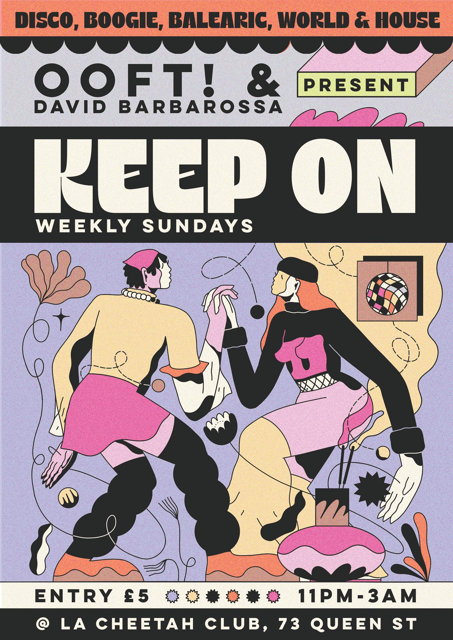 KEEP ON Sundays with OOFT! & David Barbarossa - フライヤー表