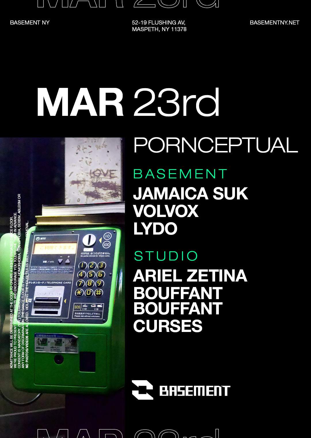 Pornceptual: Jamaica Suk / Volvox / Lydo / Ariel Zetina / Bouffant Bouffant / Curses - Página frontal