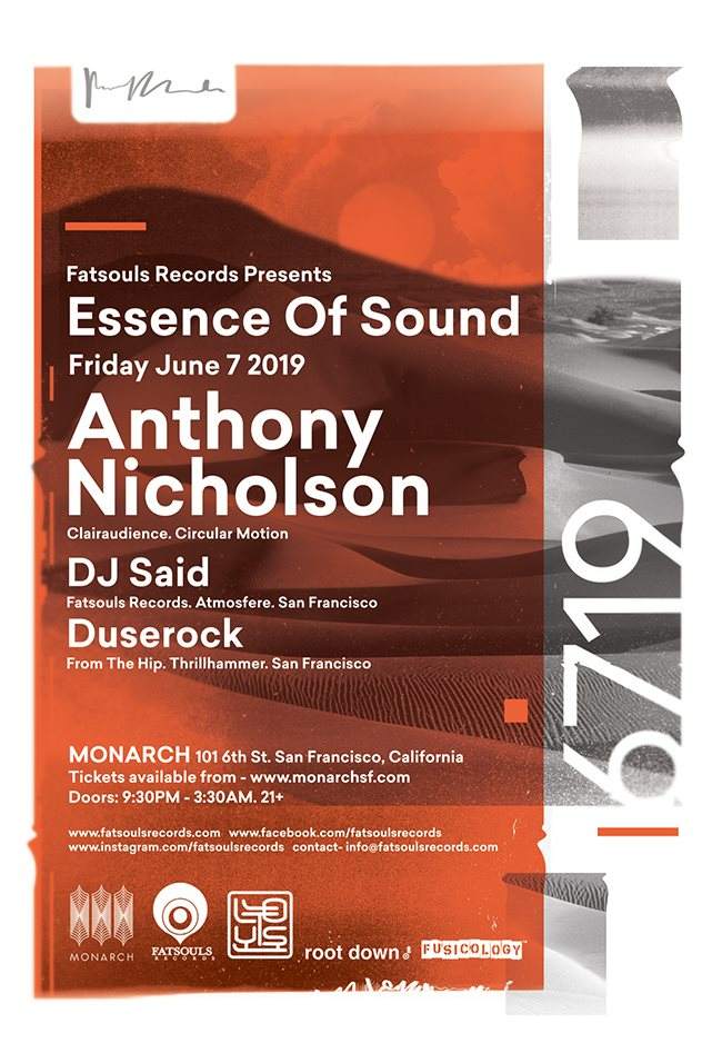 Essence of Sound Feat. Anthony Nicholson - フライヤー裏