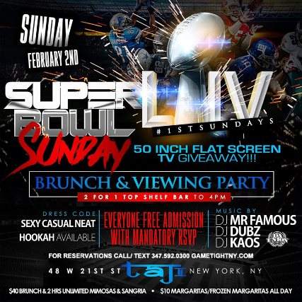 RSVP Sunday Funday/Super Bowl Party