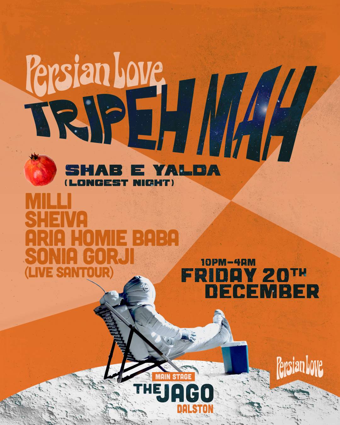 Persian Love Shab E Yalda: Tripeh Mah (Journey around the Moon) at