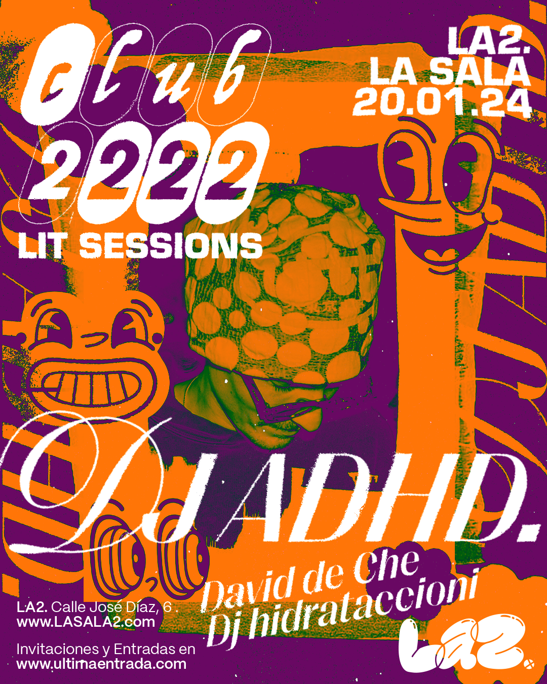 Club 2.222 · Lit Sessions: DJ ADHD - Página frontal