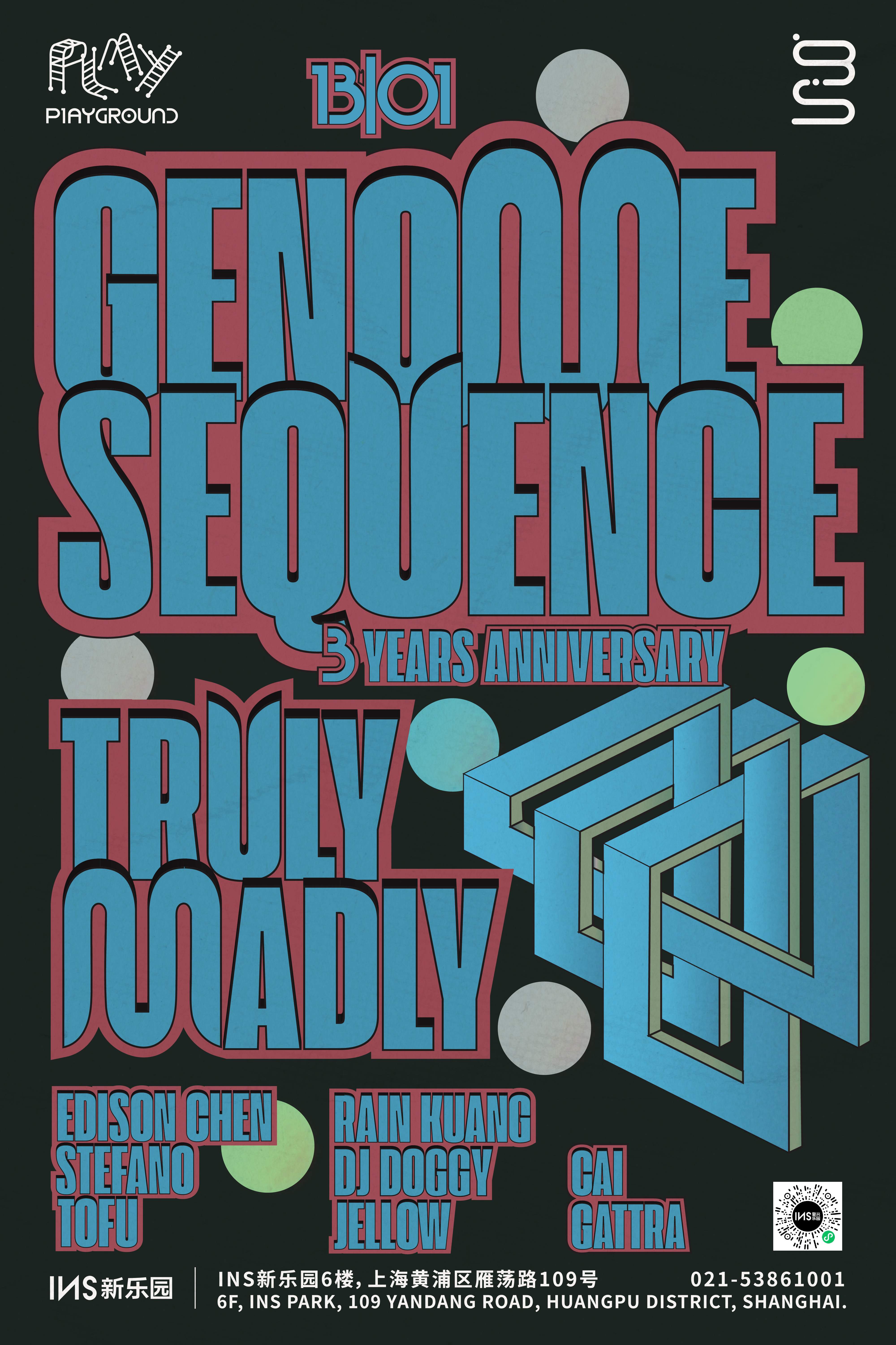 3 YEARS OF GENOM SEOUENCE PRSENT 'TURLY MADLY' - フライヤー表