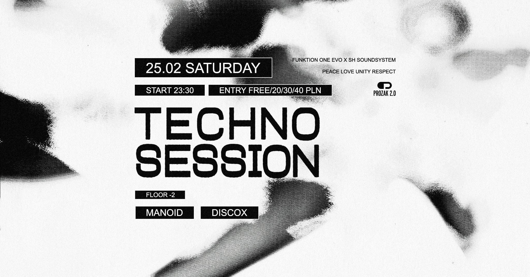 Techno Session (Manoid, discox) - フライヤー表