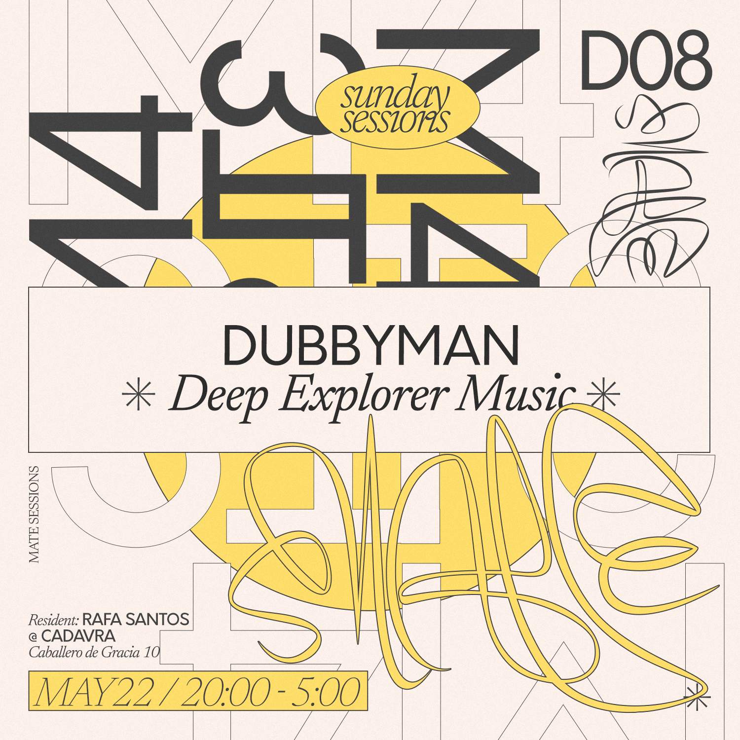 Mate Sunday Sessions: Dubbyman & Rafa Santos - フライヤー表