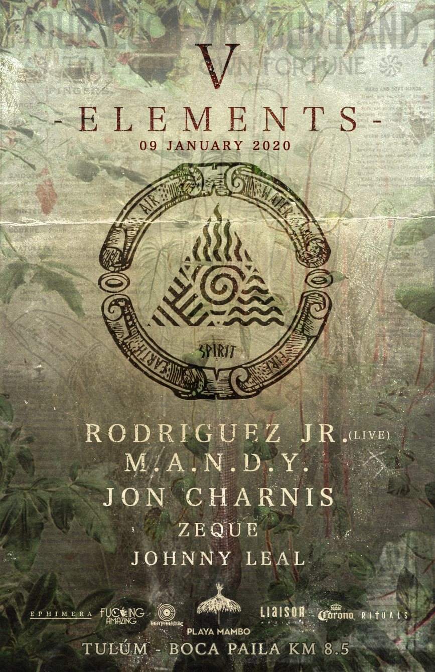 V Elements // Rodriguez Jr // M.A.N.D.Y. // Day Party - フライヤー表