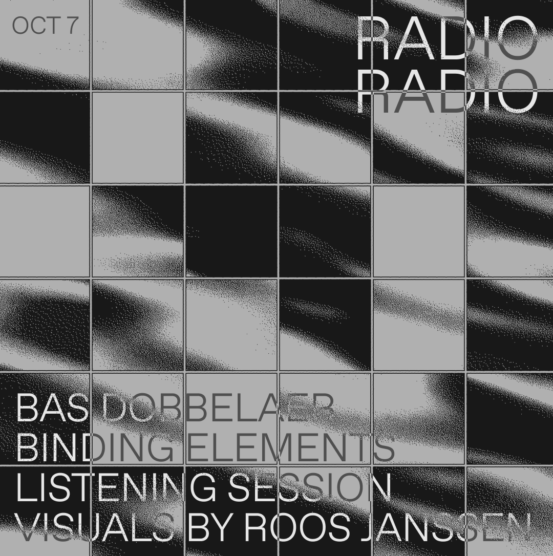 Bas Dobbelaer / Roos Janssen / Binding Elements / Live AV Session - Página frontal