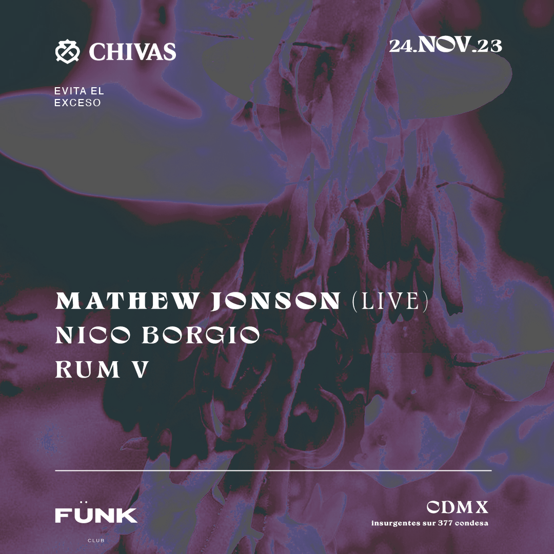 Mathew Jonson (live) + Nico Borgio +Rum V - フライヤー表
