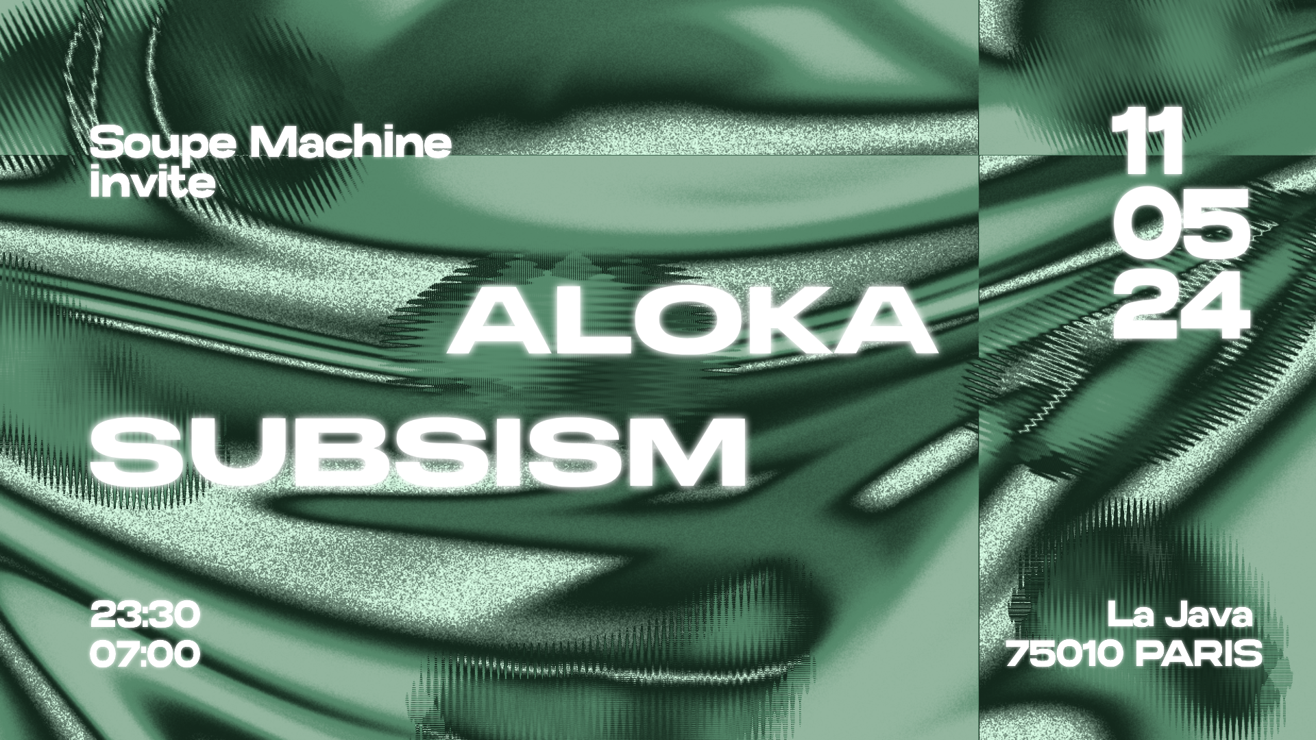 Soupe Machine invite: Aloka & Subsism - Página frontal