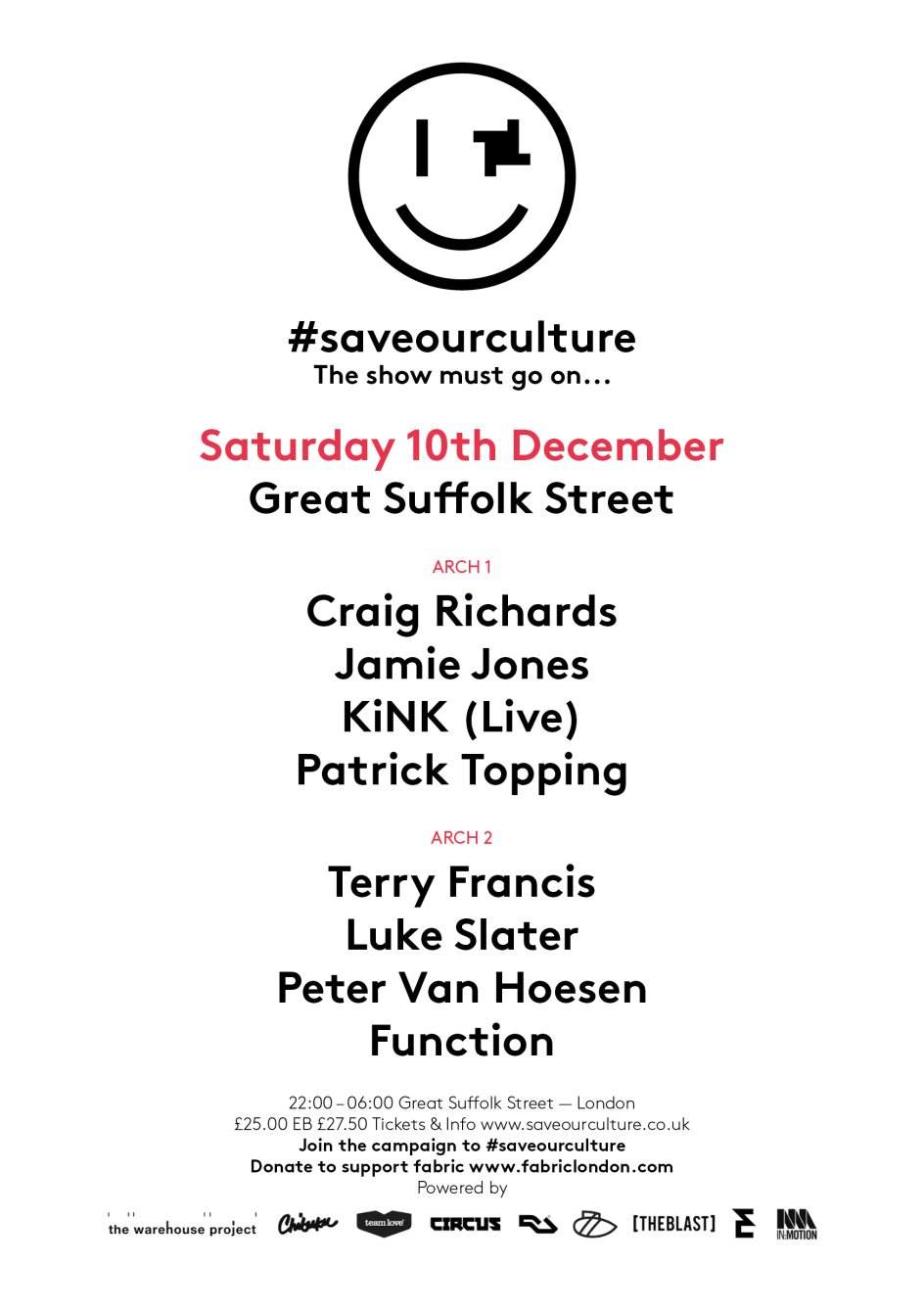 #Saveourculture 3 - フライヤー表