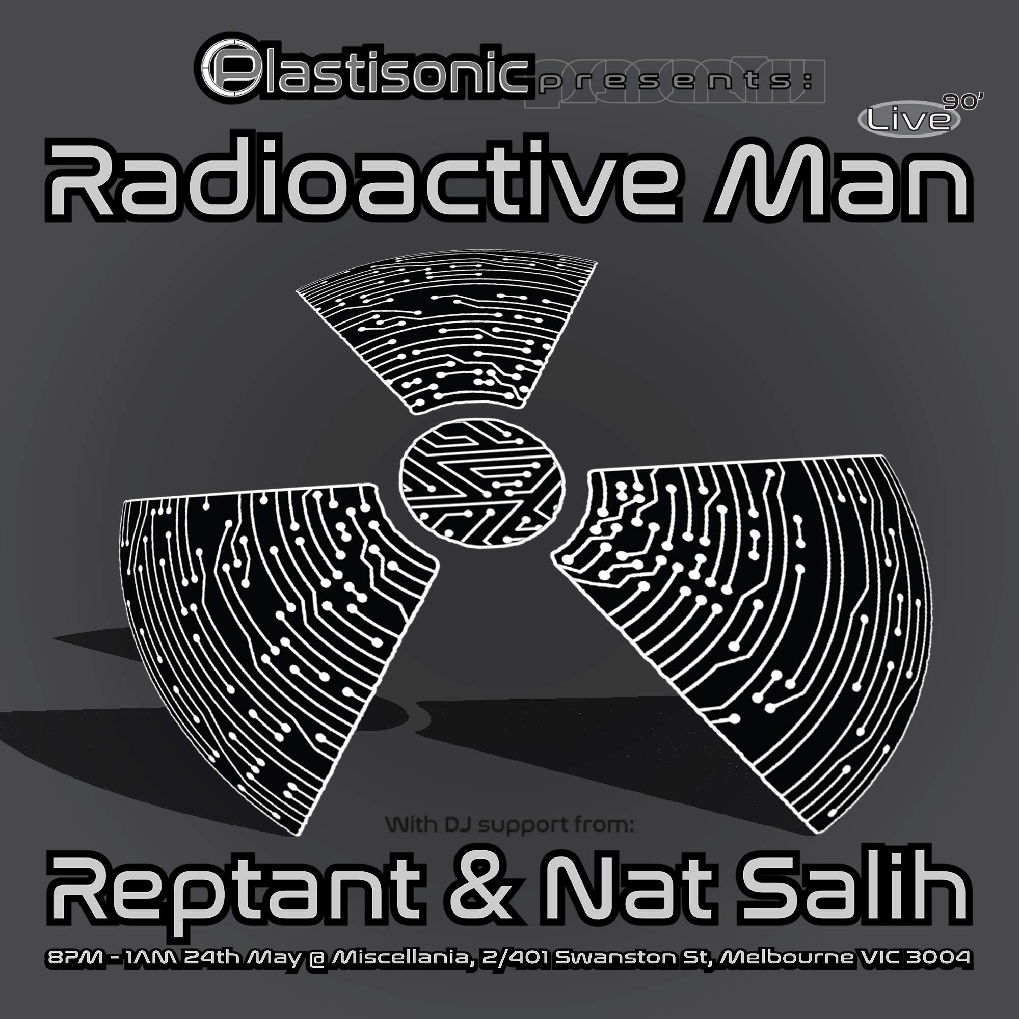 Plastisonic Pres: Radioactive Man Live (UK) - Página frontal