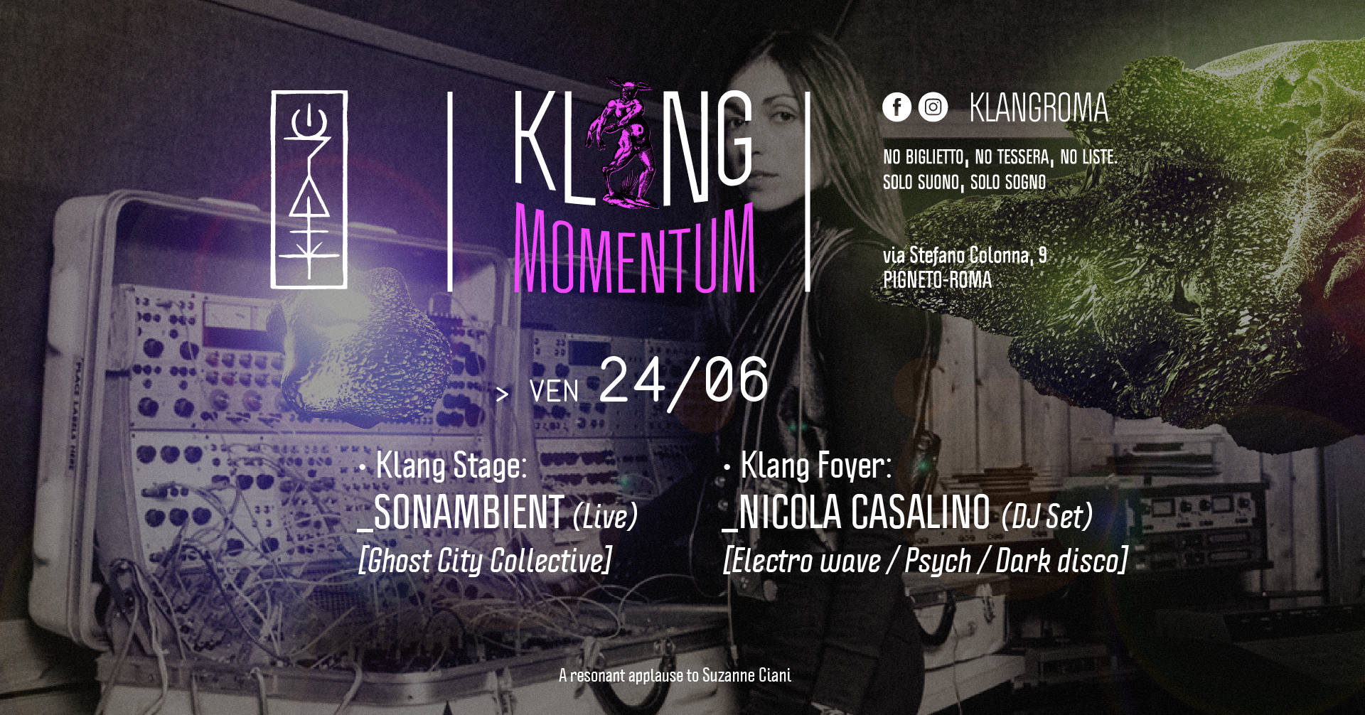 Klang Momentum presenta: Sonambient (Live) + Nicola Casalino (DJ Set) - フライヤー表