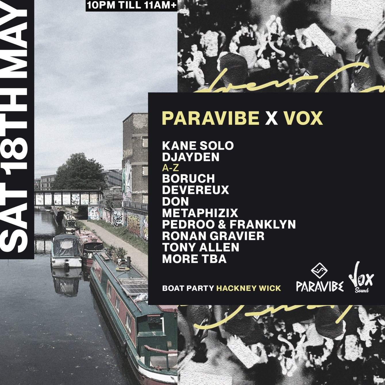 PARAVIBE X Vox Sound - Boat Party with Kane Solo & Friends - フライヤー裏