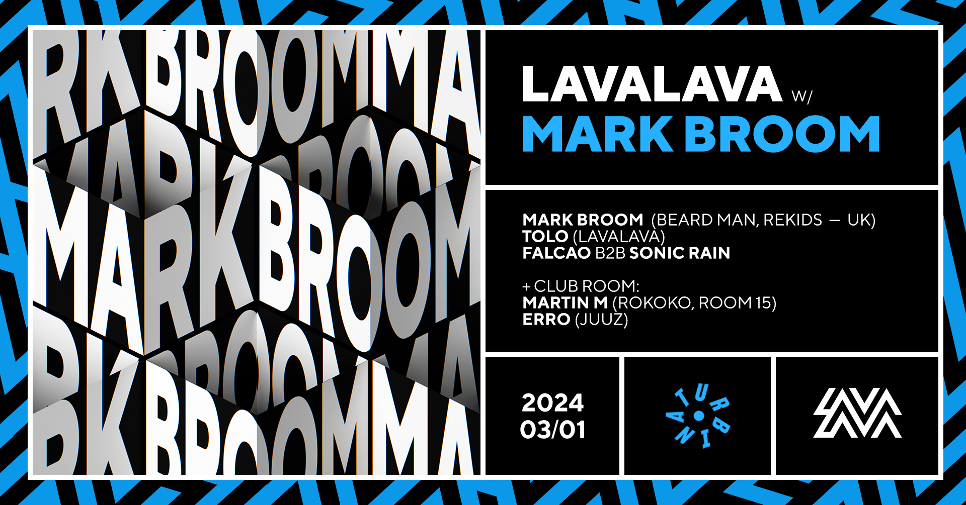 LavaLava with Mark Broom - フライヤー表