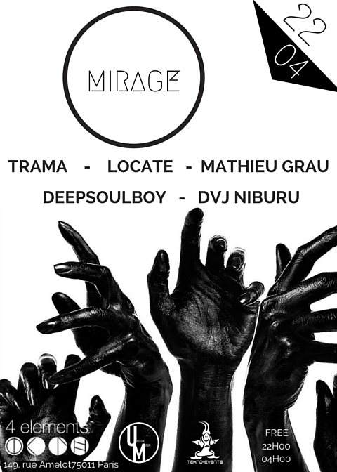 Mirage w/ Locate, Mathieu Grau, Trama & DVJ Niburu - Página frontal