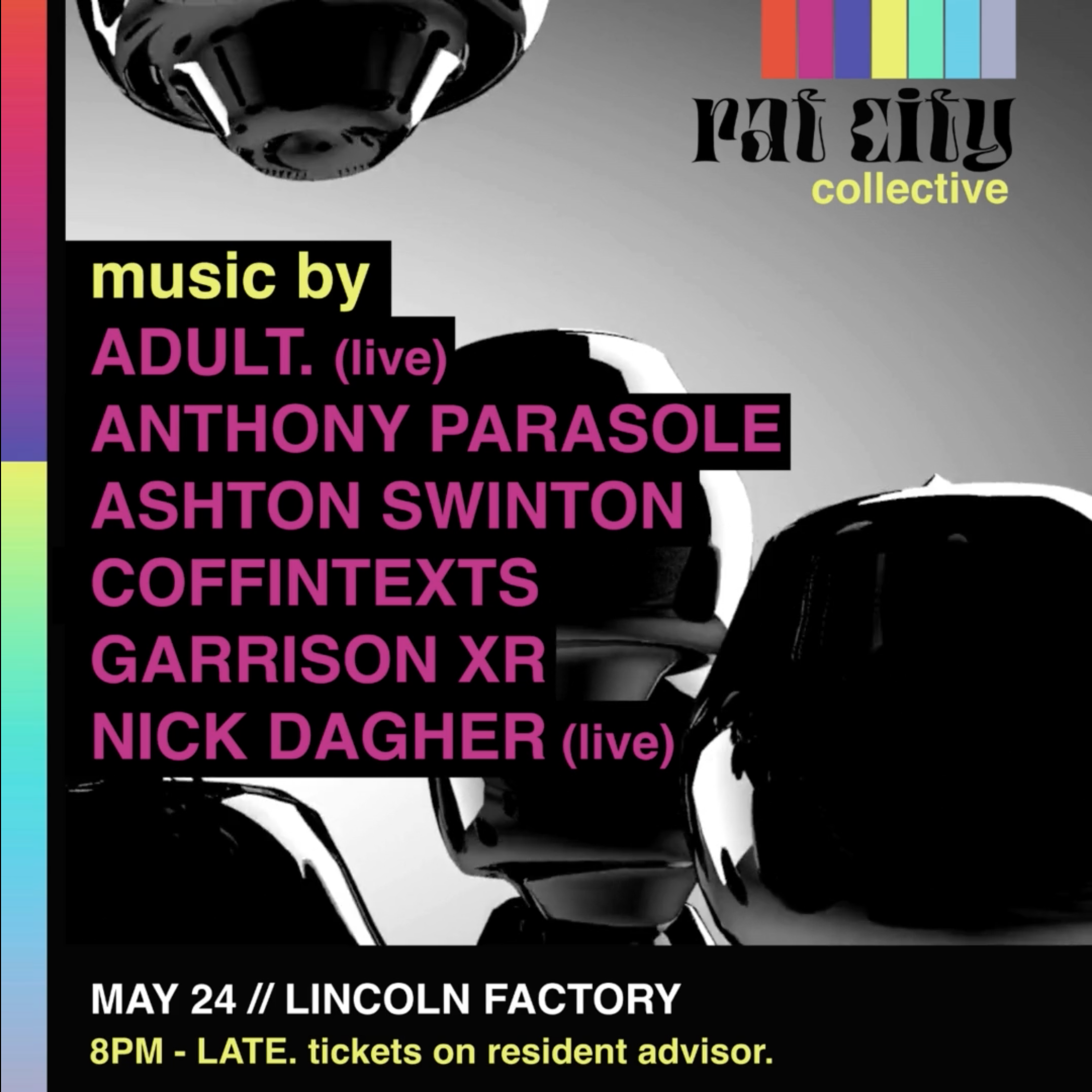 Rat City with ADULT. (live), Anthony Parasole and Coffintexts - Página frontal