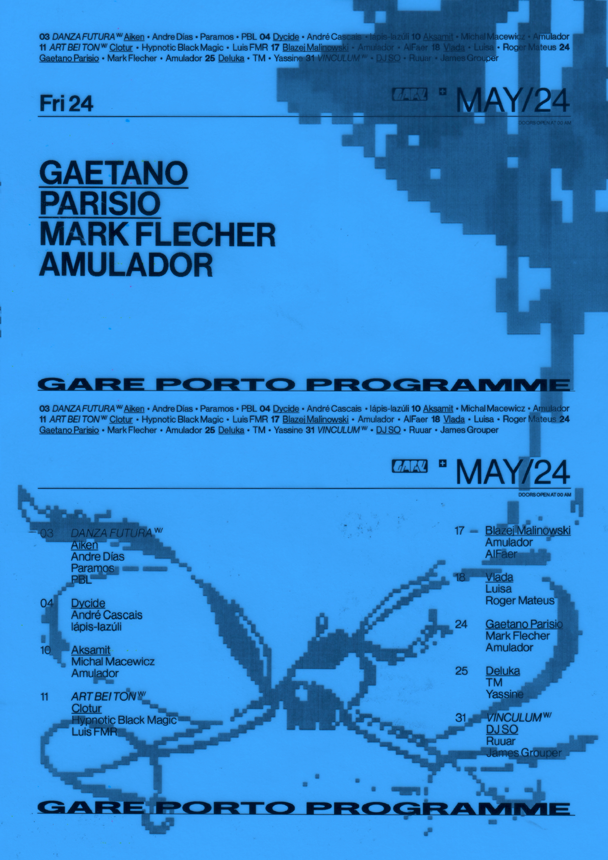Gaetano Parisio + Mark Flecher + Amulador - フライヤー表