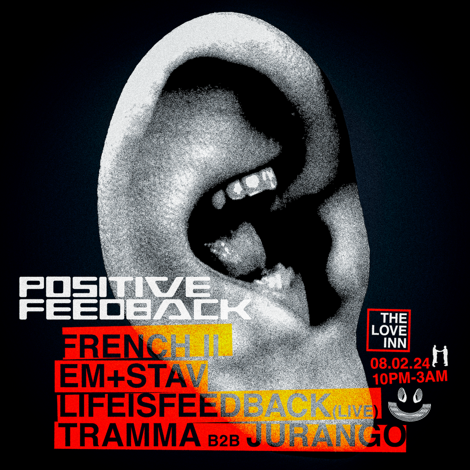 Positive Feedback Launch with French II & EM + STAV - フライヤー表
