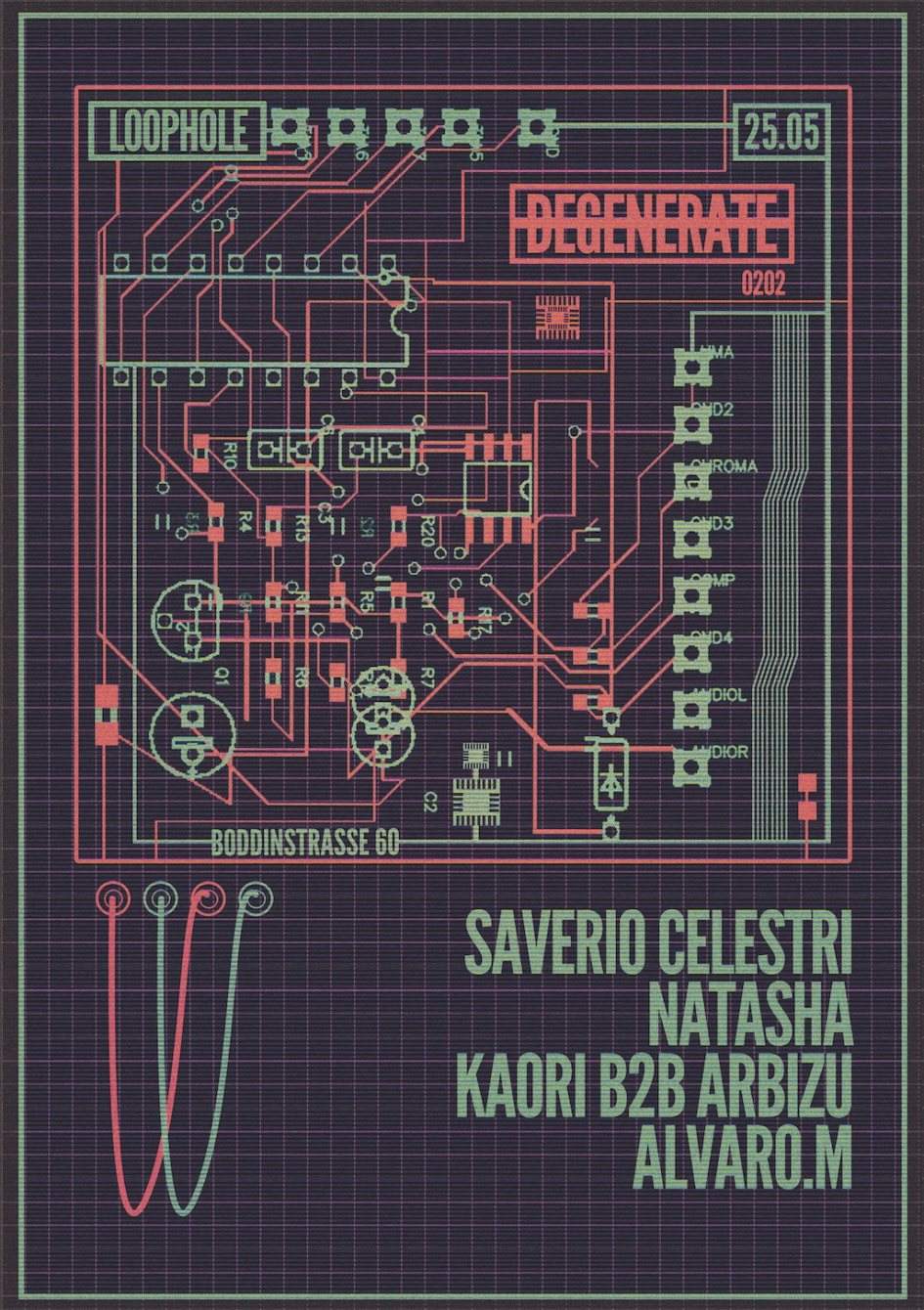 -Degenerate-0202 with Saverio Celestri & Late Consequence - フライヤー表