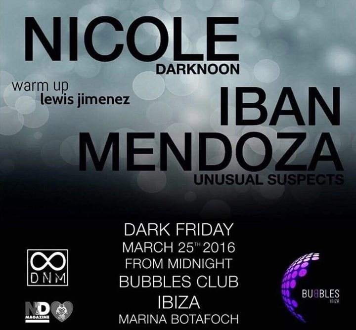 Dark Noon Warm Up in Ibiza - フライヤー表