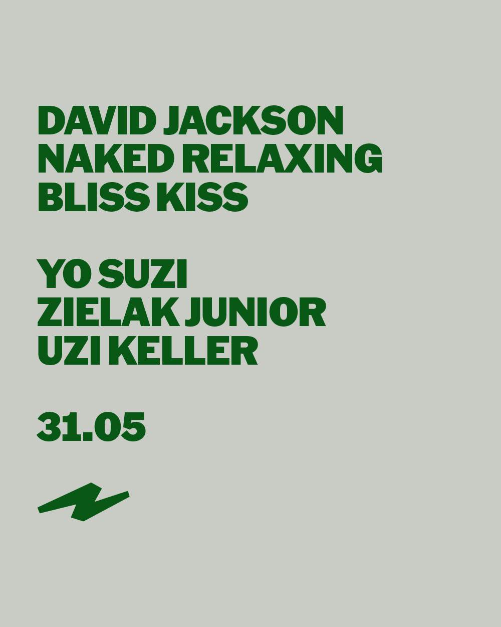 Junior　naked IN: David Jackson, naked relaxing, Bliss Kiss, OUT: Yo Suzi, Zielak Junior,  Uzi Keller at Ulica Elektryków, Gdansk
