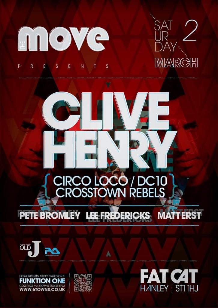The Move Live - Guest DJ - Clive Henry - フライヤー表