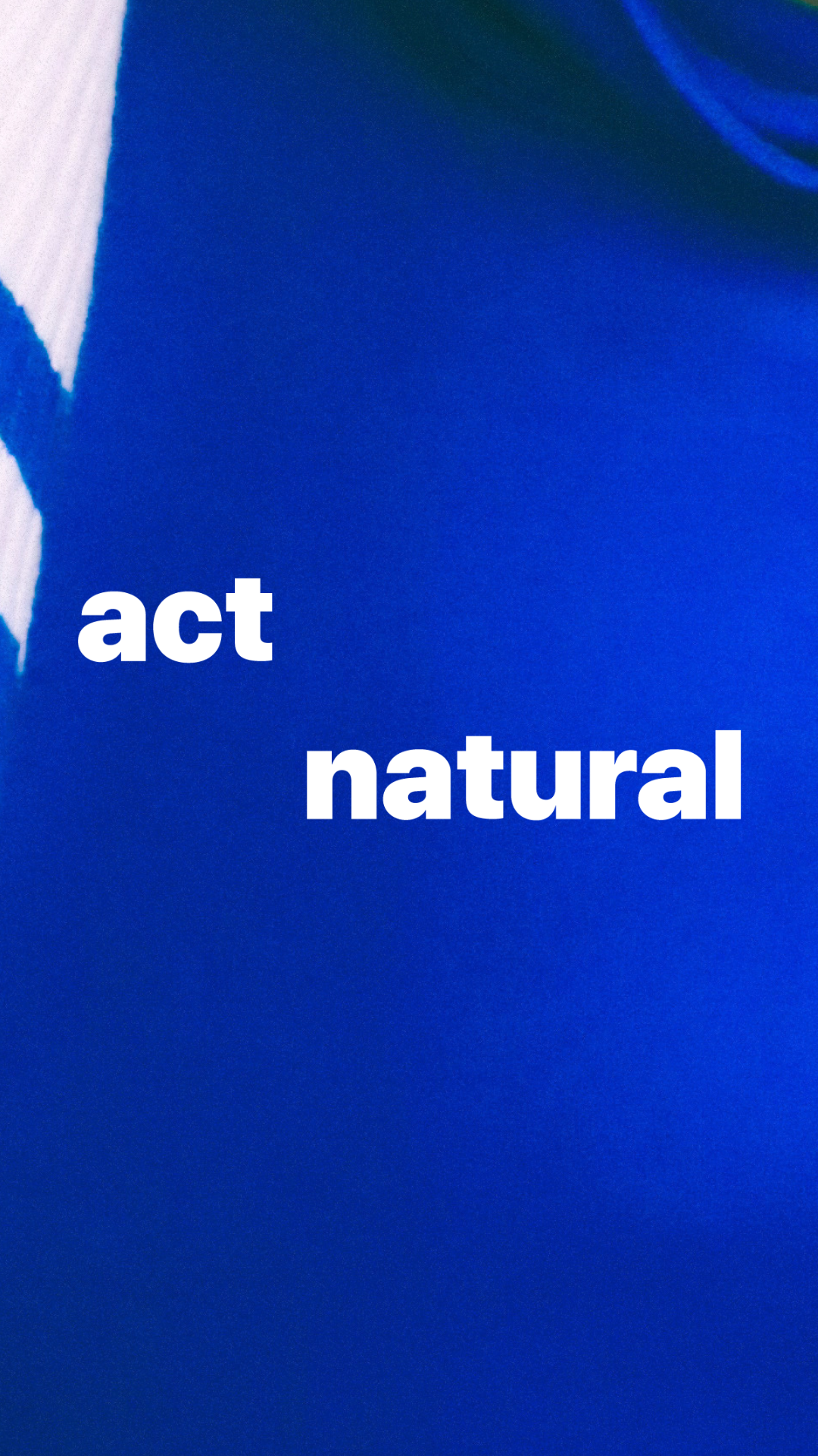 Act Natural - Página frontal