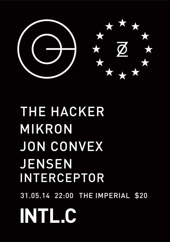 Intl.C x Zone - The Hacker, Jon Convex, Mikron, Jensen Interceptor - Página frontal