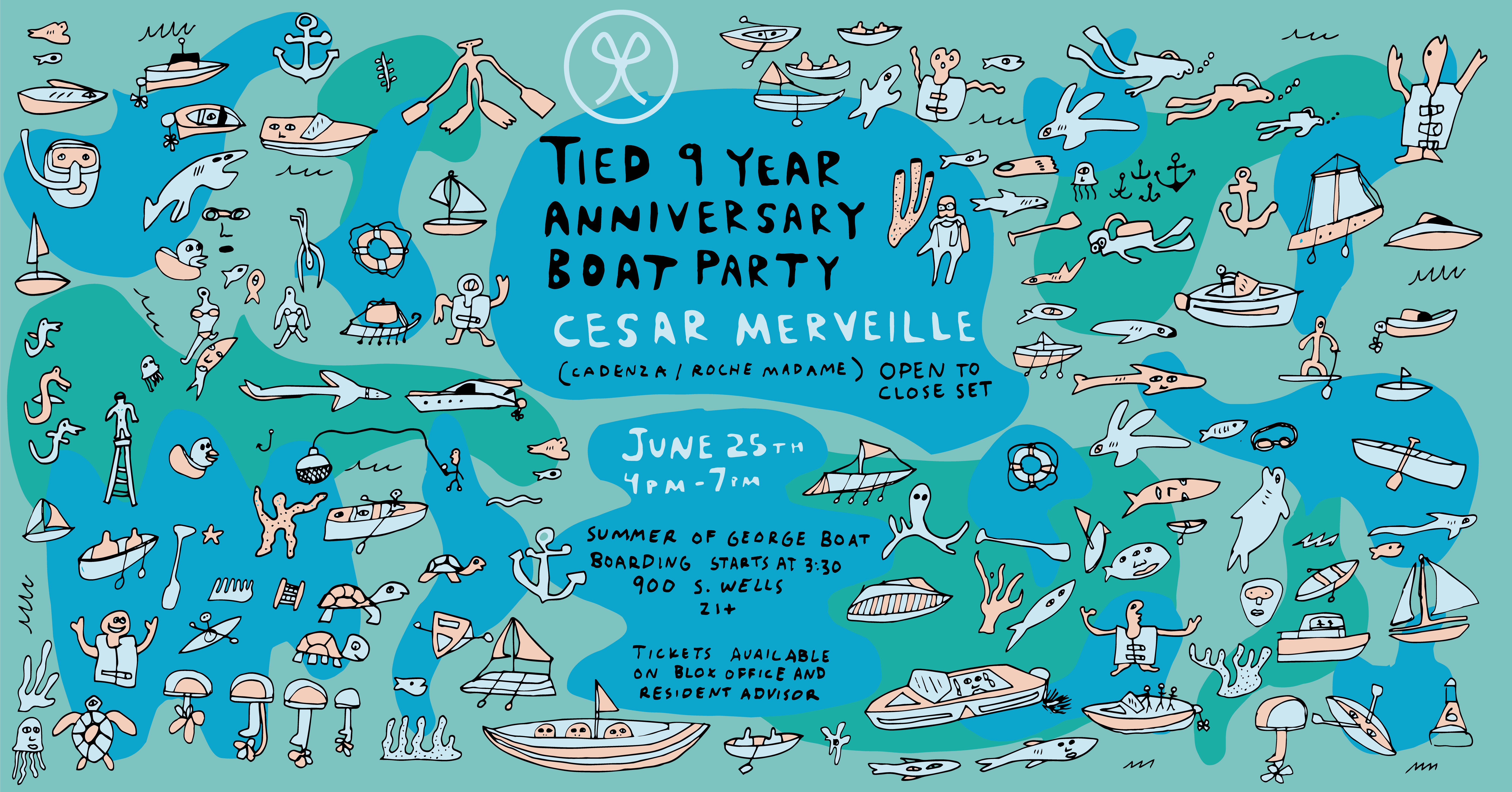 Tied 9 Year Anniversary Boat Party with Cesar Merveille - Página frontal
