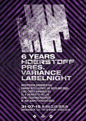 6 Jahre Hoerstoff presents Variance Label Night - Página frontal