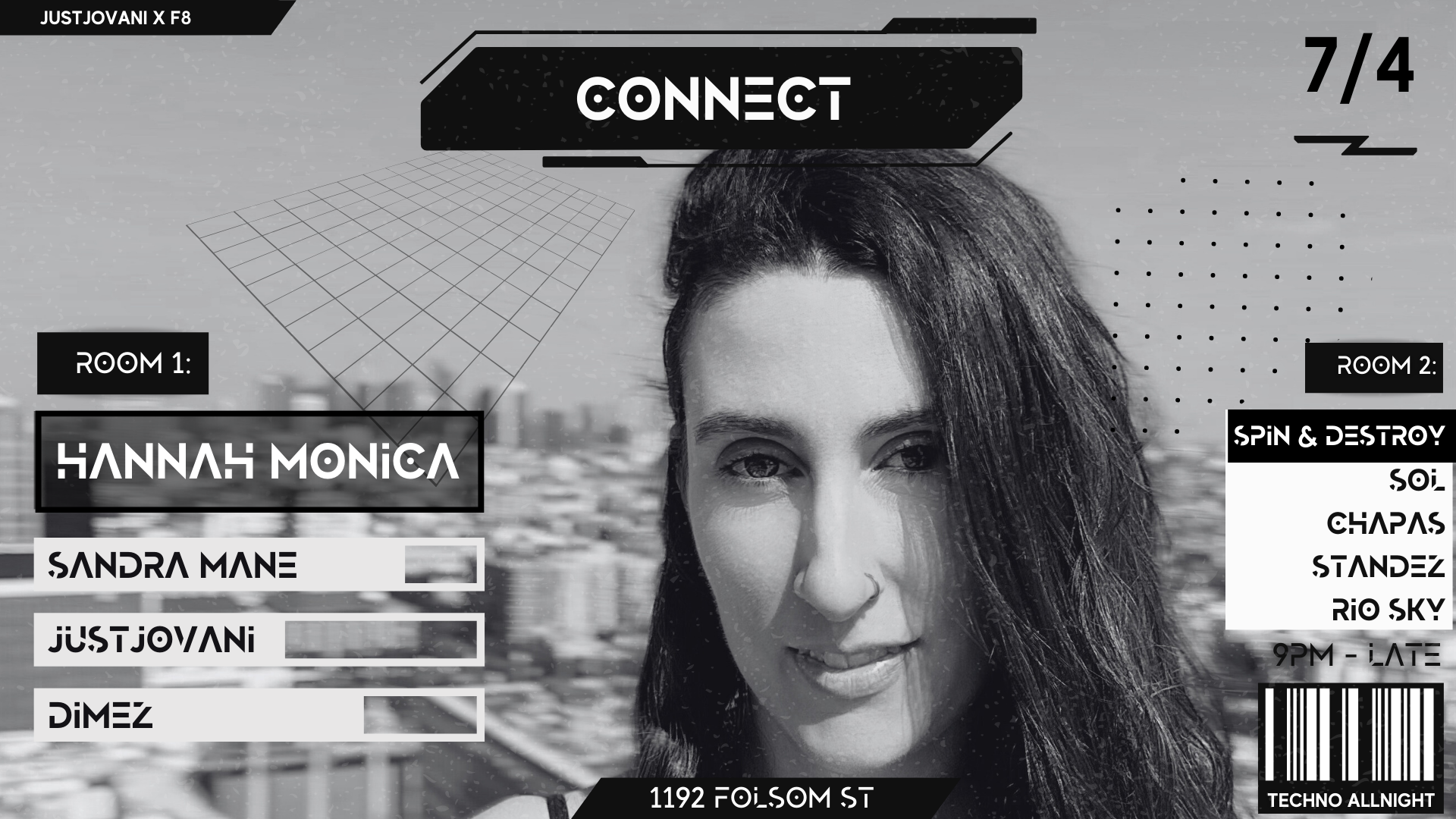 CONNECT ft Hannah Monica à F8 1192 Folsom, San Francisco/Oakland · Billets