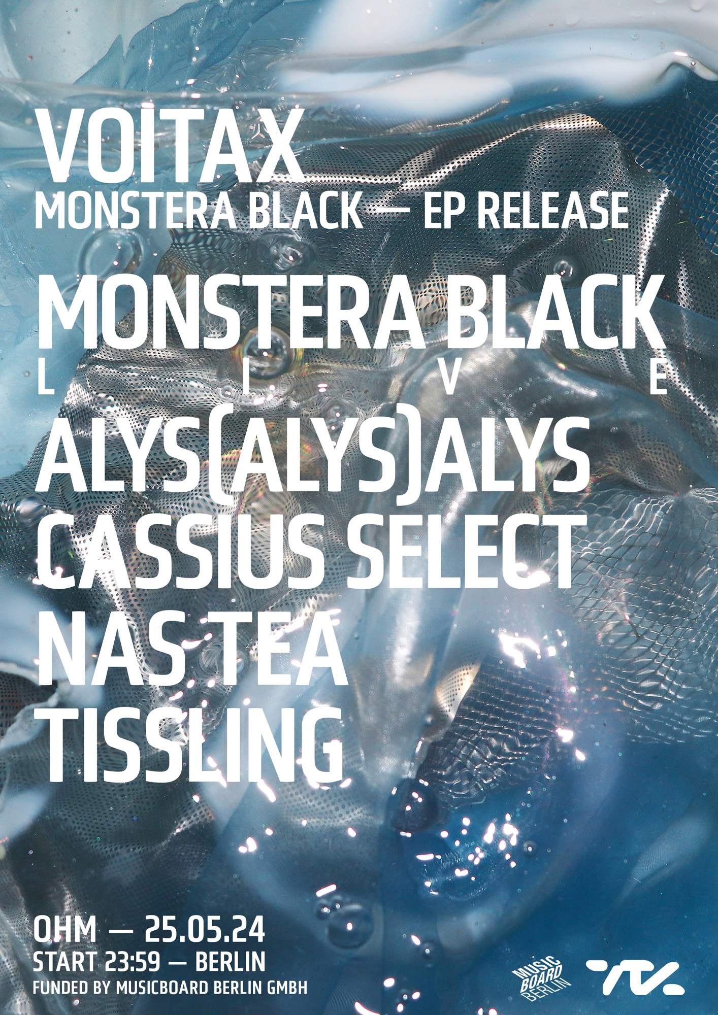 VOITAX with Monstera Black (live) & Alys(Alys)Alys, Cassius Select, NAS TEA, Tissling - フライヤー表