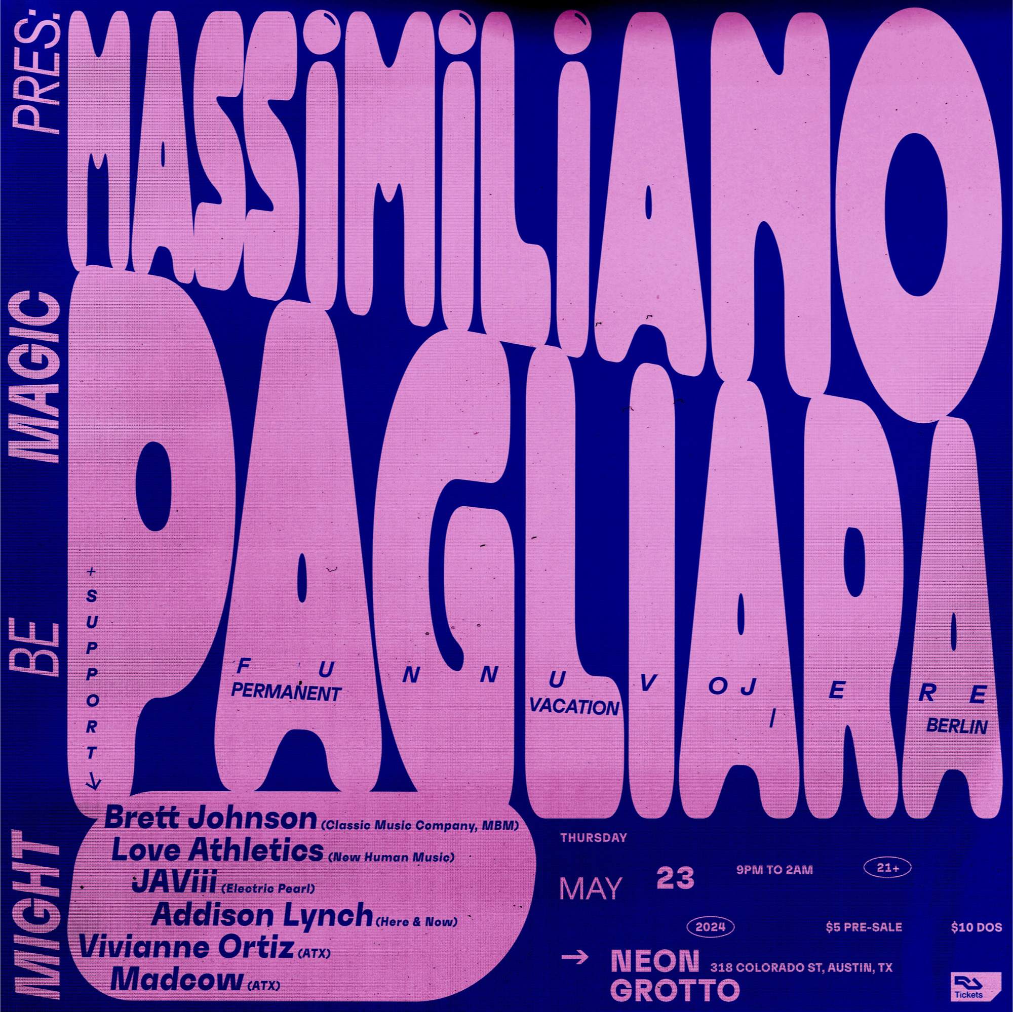 MBM Neon Grotto Takeover ft Massimiliano Pagliara (Funnuvojere - Permanent Vacation | Berlin) - Página frontal